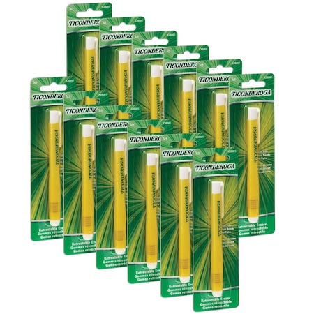 Ticonderoga Retractable White Eraser Refill, 12PK 38001